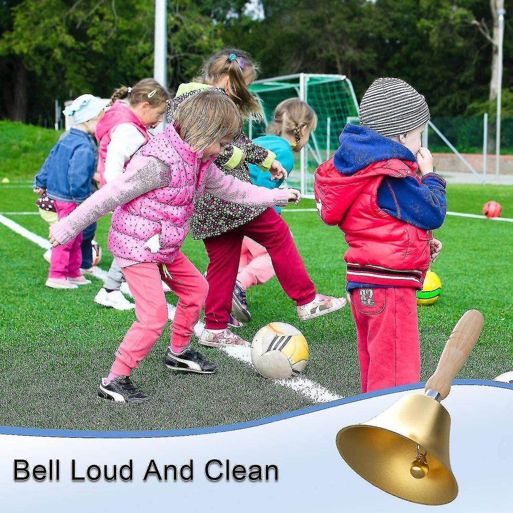 Hand Bell - Hand Call Bell With Brass Solid Wood Handle,very Loud Handbell G