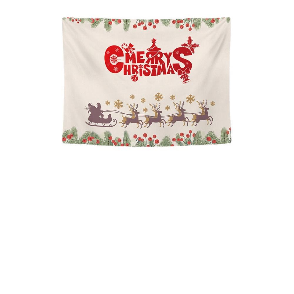 Świąteczny gobelin z nadrukiem, tkanina w tle choinki, tkanina wisząca Ins Wind, pokój noworoczny, tkanina dekoracyjna w akademiku, tkanina ścienna