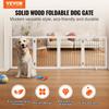 Free Standing Dog Gate 32x96.5 Inch Freestanding Pet Gate Foldable White