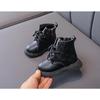Fashion versatile children's warm short boots boys British style velvet single boots