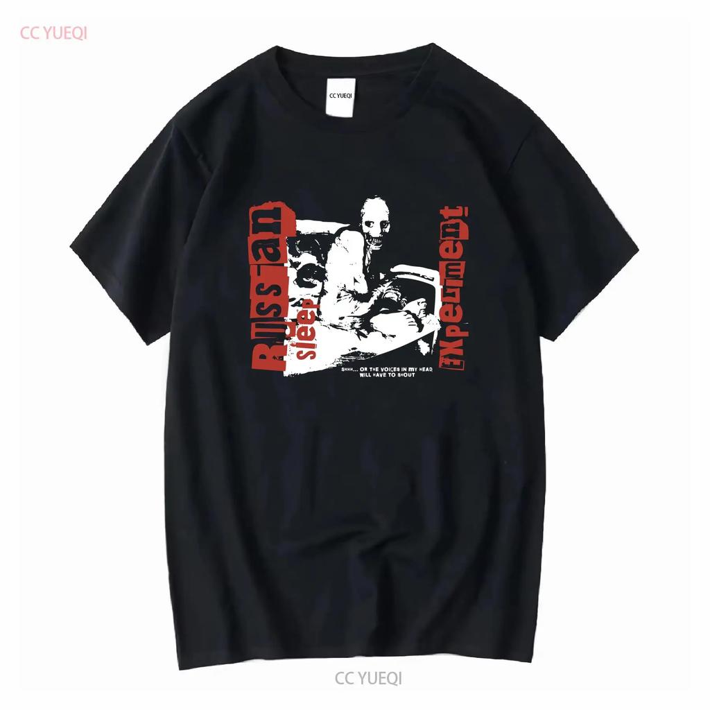 Russian Sleep ExperimenT T Shirt Creepypasta Halloween Mens vintage Washed Comfortable homme Versatile Soft Stretched Stylish