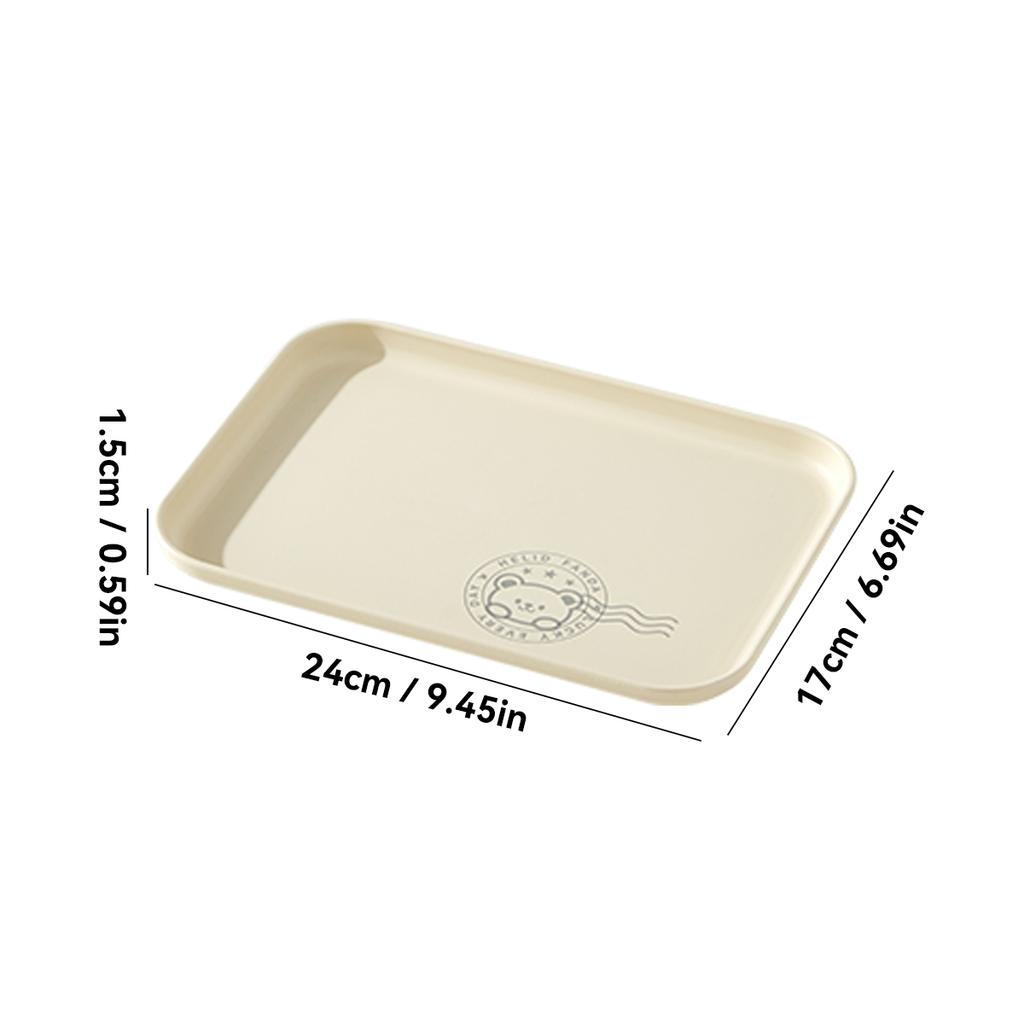 Plastic Food Serving Tray Household Large Capacity Storage Tray Reusable Snack Dessert Fruit Plate Kitchen Storage Organizer