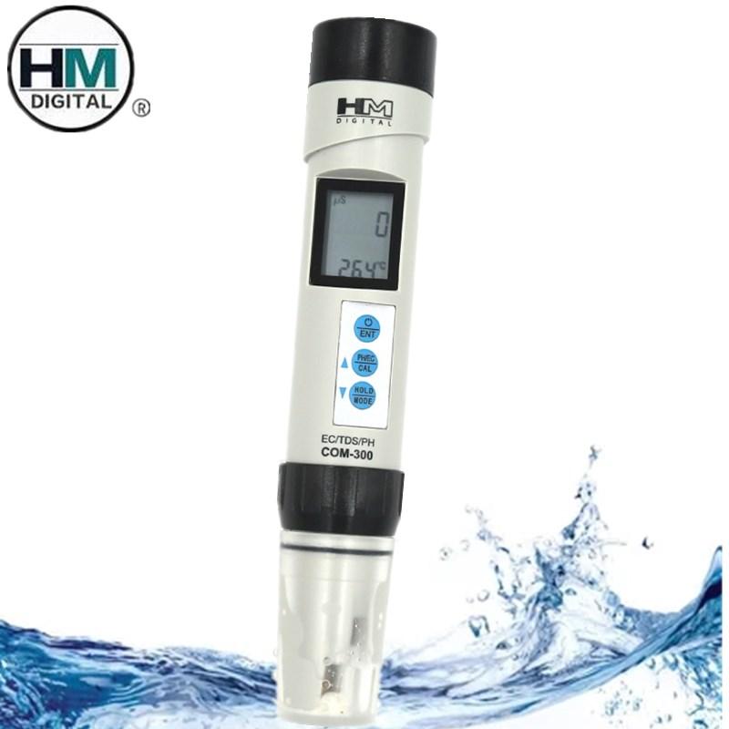 HM COM-300 Combo Meter 4 in 1 EC TDS Temperature PH Meter Waterproof With ATC Calibration And Data Hold Water Quality Tester