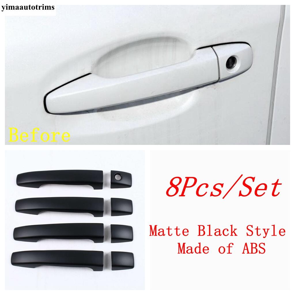 For Subaru Forester SH 2008 2009 2010 2011 2012 ABS Chrome Carbon Fiber Black Door Handle Cover Trims Car Styling Accessories