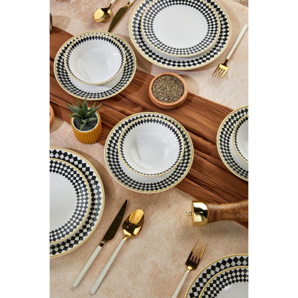 Natural Stone Energy 32 Piece Dinnerware And Breakfast Set For 6 People