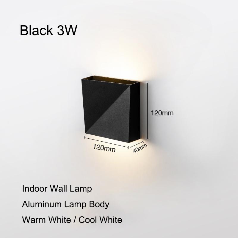 

Современный простой светодиодный настенный светильник мощностью 6 Вт/9 Вт/12 Вт, прикроватная лампа для спальни, гостиной, алюминиевый настенный светильник для домашнего декора, белые/черные светильники Cool White(5500-7000K)