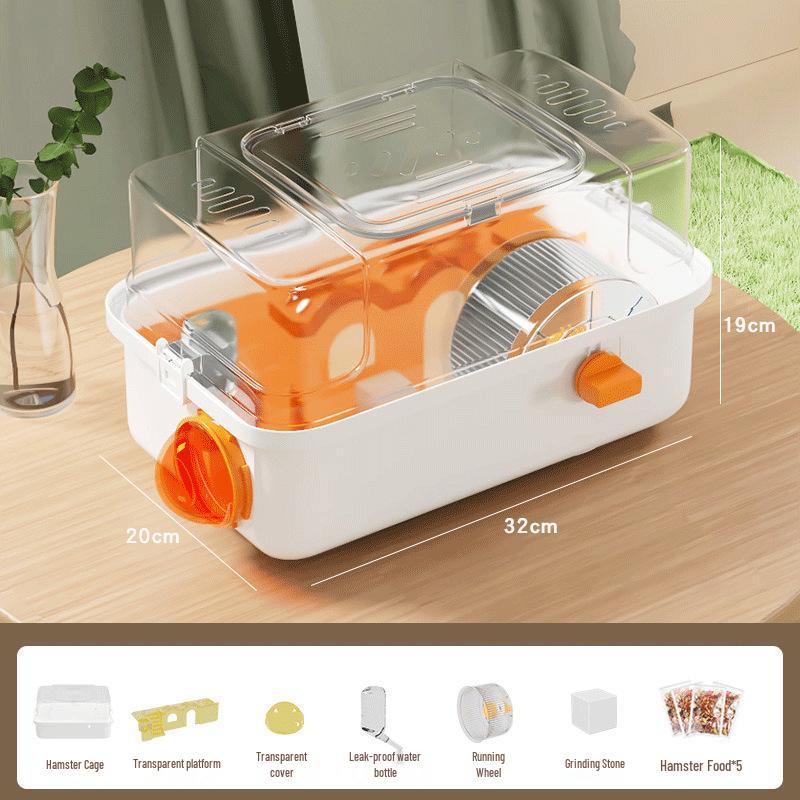 Luxury Acrylic Travel Cage for Baby Golden Hamsters