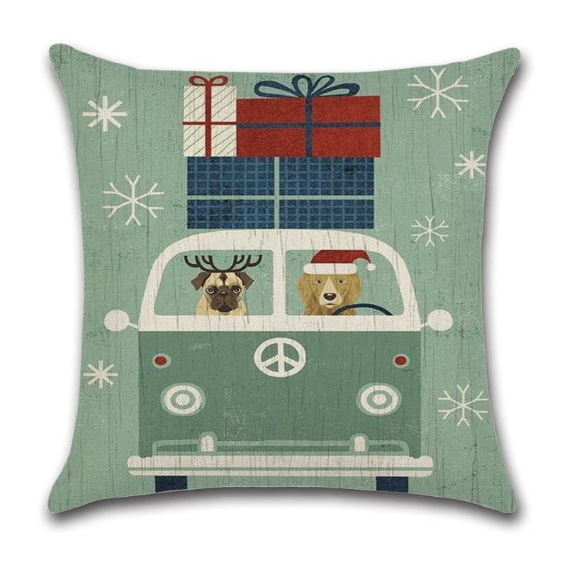 

Рождественские наволочки трансграничные исключительно для праздничных элементов Зеленые рождественские наволочки для гостиной 40x40cm