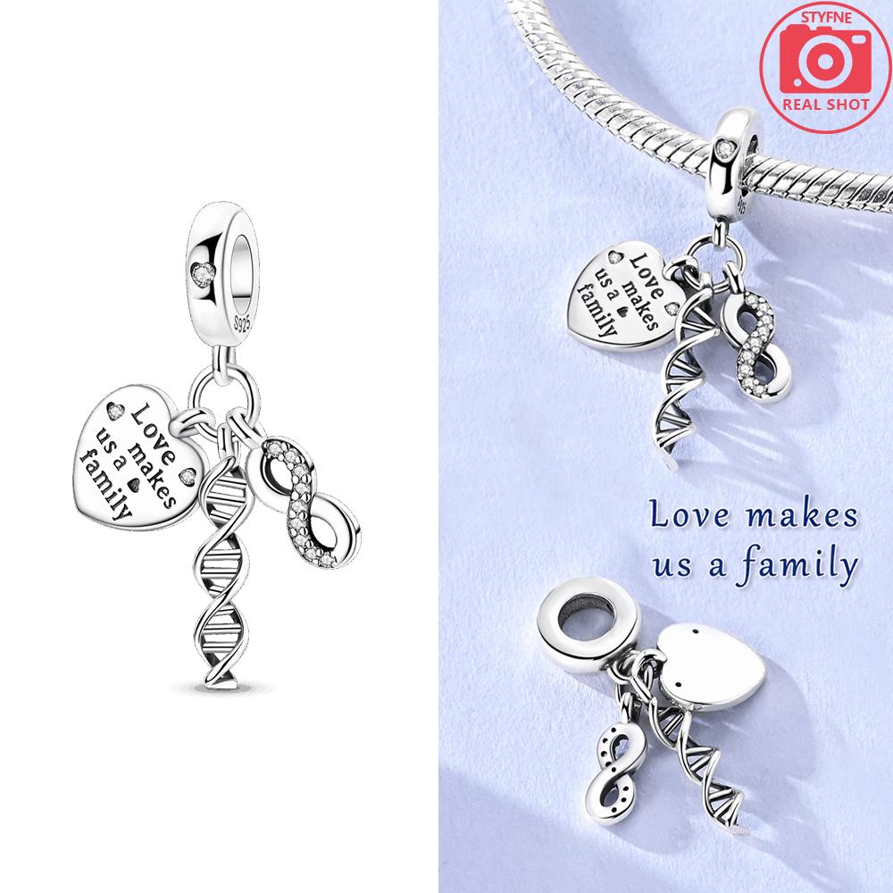 Authentic Copper Family Love Heart Dog Forever Sister Family Pendant Charm Bead Charms Bead Charms Compatible With Bracelets Women Jewellery Diy Acces