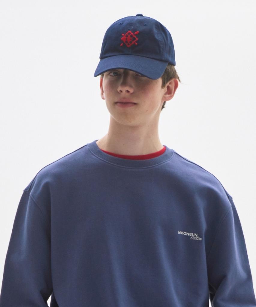MOONSUN M.C Argyle Ball Cap / Navy
