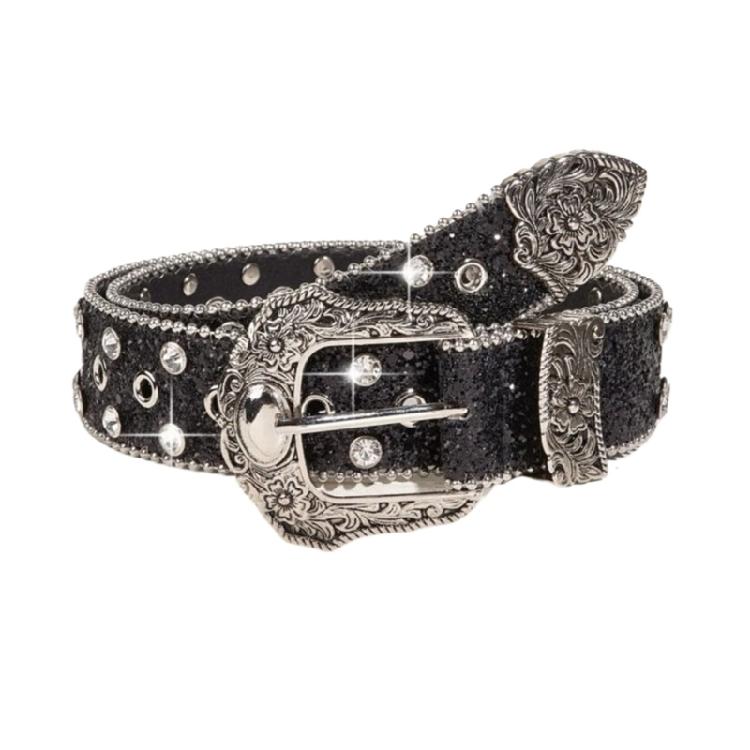 

Harajuku Girl PU Belt with Diamond Pin Buckle Waist Belt Fashion Enthusiasts Belt Coat Dress Female Wide Waistband чорний