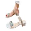 Sandals Female Rhinestone Outer Wear Open-toed Sandals Summer New Versatile Fairy Style with Skirt Two Wear Shoes Thick Heel Wedge