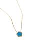 Lucky Five Flowers Clover Double Sided Pendant Necklaces For Women Girls Stainless Steel Simple Fashion Jewelry Accessories