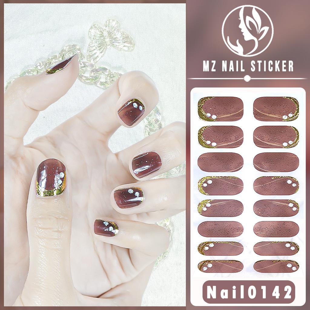 Nail16 Refers To Stereoscopic White Ultra Thin Non-trace Gel Nail Oil Film Popular Color Temperament Sweet Cool Wind Nail Art Sticker