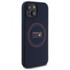 Red Bull Rbhmp15S24Siilvr Iphone 15 6.1 Hardcase Granatowy/Navy Silicone Red Ring Magsafe