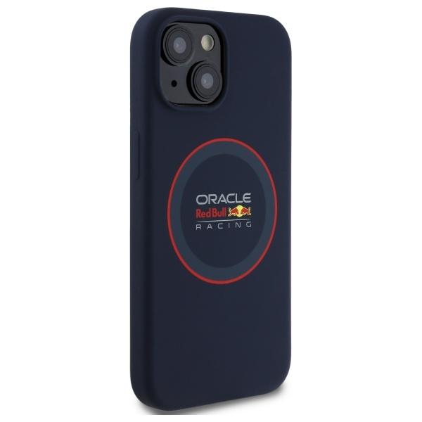 Red Bull Rbhmp15S24Siilvr Iphone 15 6.1 Hardcase Granatowy/Navy Silicone Red Ring Magsafe
