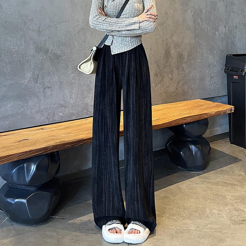 

Осенне-зимняя новая женская одежда из хлопка и ворса в стиле ретро, свободные повседневные брюки 2XL