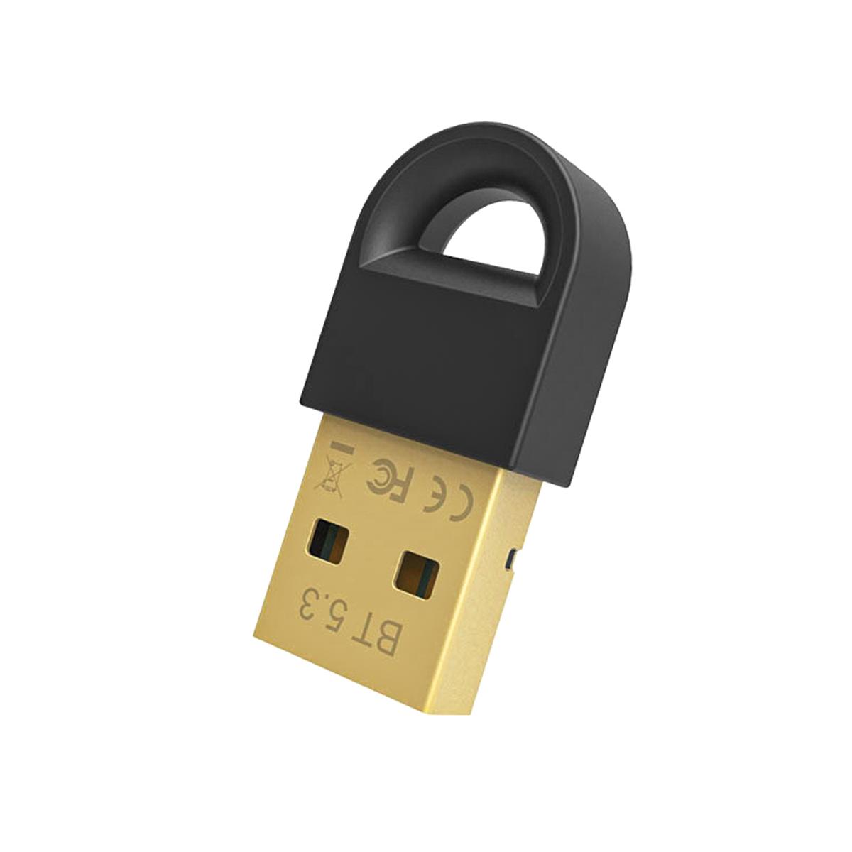 

Fonken 5.3 Bluetooth адаптер для ПК USB Bluetooth 5.3 приймач ключ для динаміка миша клавіатура музика аудіо передавач чорний