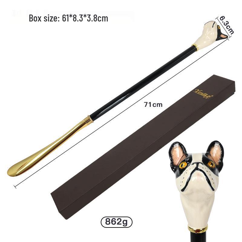 Maximilian Luxury Shoehorn with Metal and Wood Handle for Home or Hotel Use