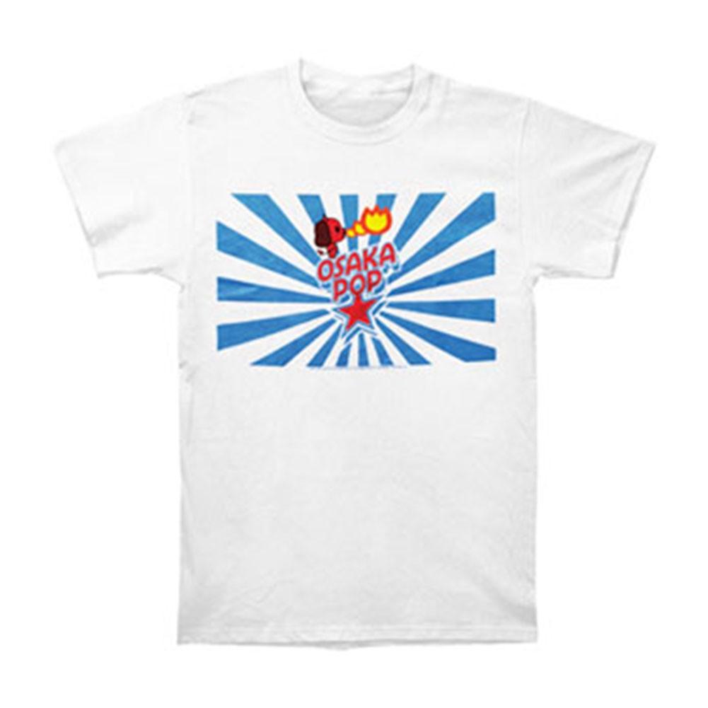 Men s Osaka Popstar Dog Stripes T-shirt Small White XL