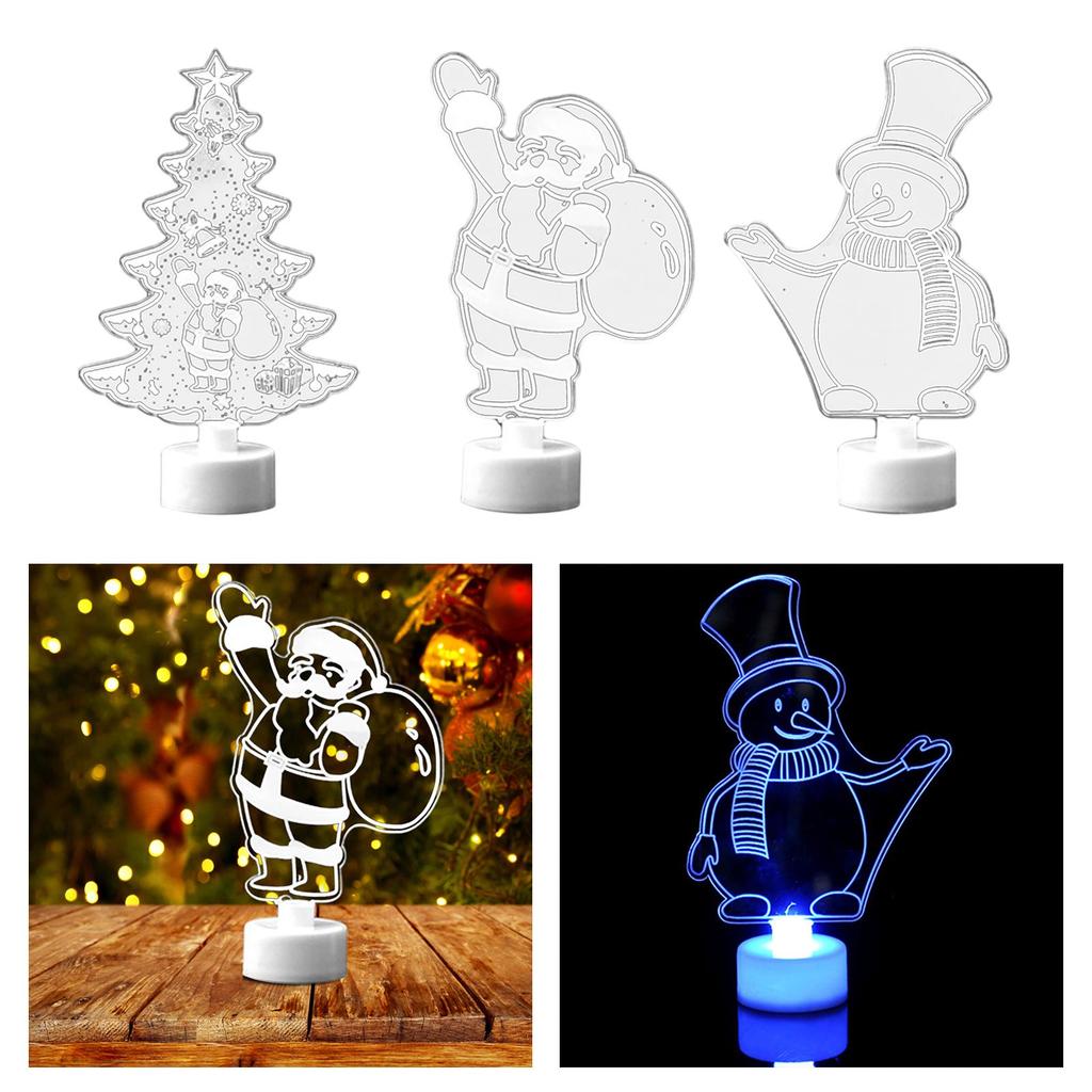Christmas Decoration Lights Christmas Mas Scene Figure Acrylic Holiday