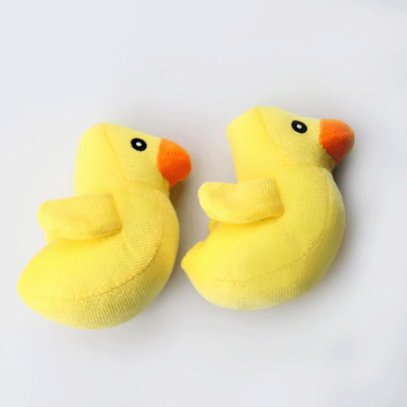 Pet Plush Toy - Little Yellow Duck with Sound for Dogs and Cats