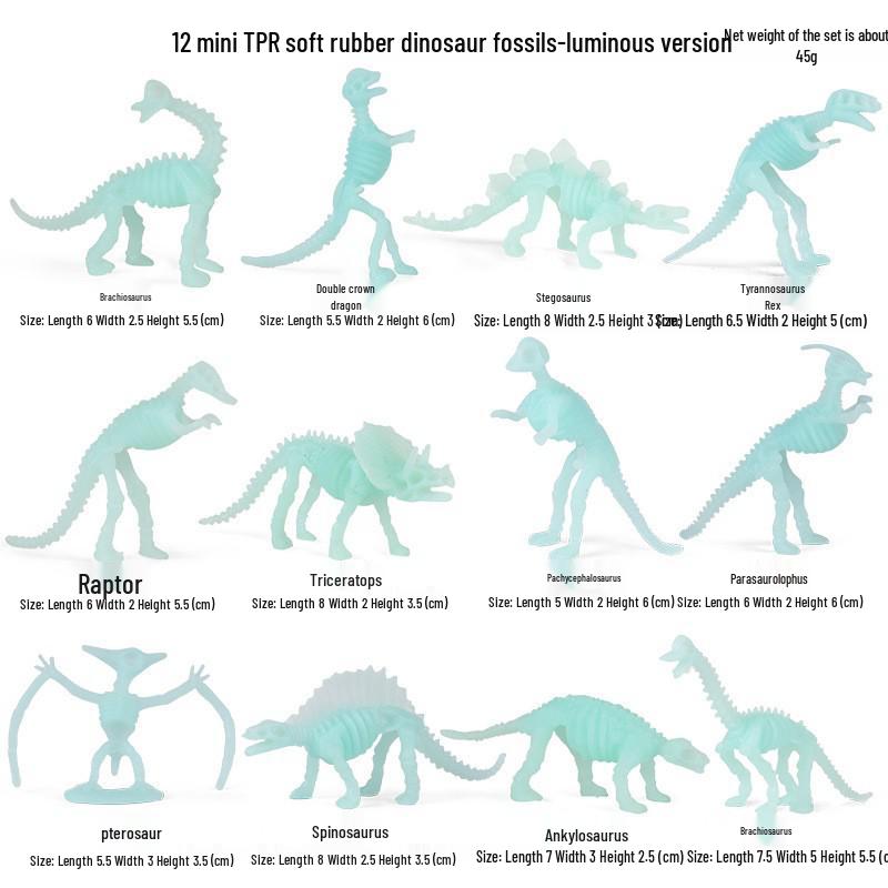 Kids' Marine Animal Model Stress Relief Toy Set: Pufferfish, Octopus, Crab, Shark, Dunkleosteus