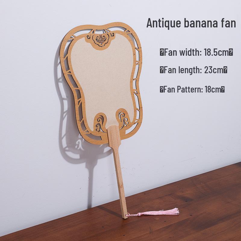 Thick Xuan Paper Hollowed Round Fan: High-Grade Double-Sided Blank Ancient-Style for French Painting & Calligraphy