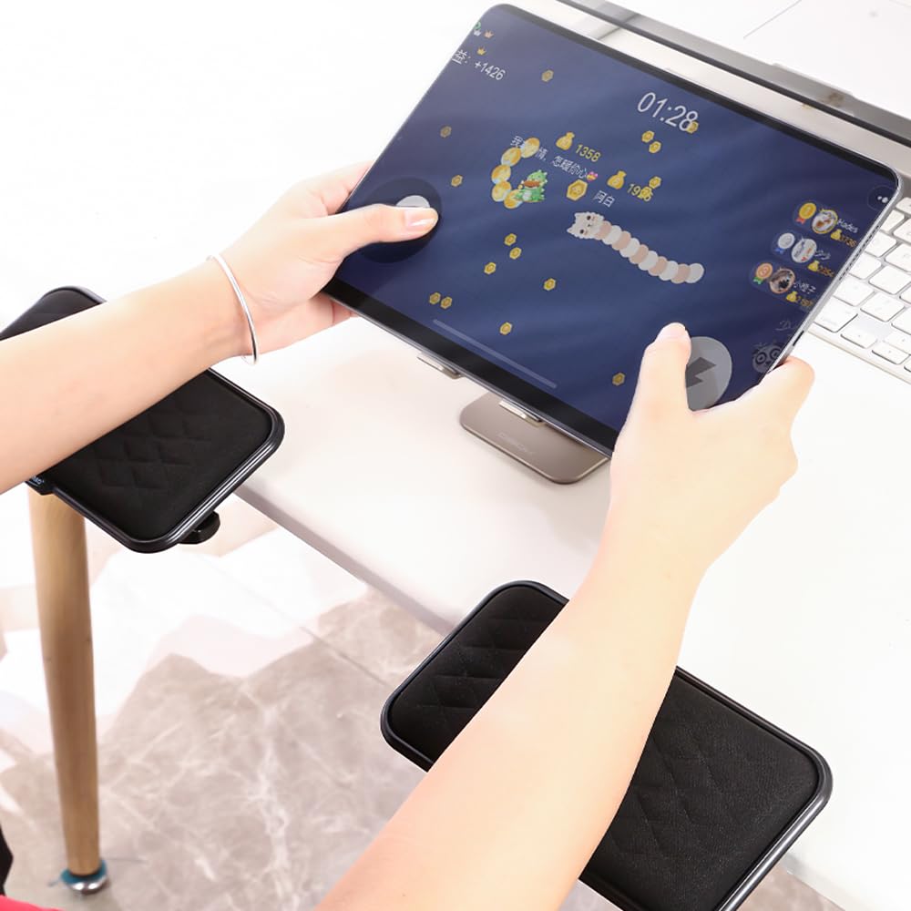 FUGEST Armrest Computer Desk Wrist Bracket Desk Armrest Armrest Cushion Easy To Install Desk Wrist Rest 90 Degree Foldable Reduces Fatigue Ergonomic