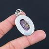 Easter Sale Oval Charoite Gemstone Mother Unique Wedding Boho Pendant 925 Silver