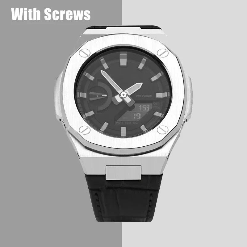 

Роскошный комплект для модификации Casioak GA2100 Nautilus, металлический безель, комплект для мода, корпус из нержавеющей стали, металлический ремешок для GA 2110, аксессуары