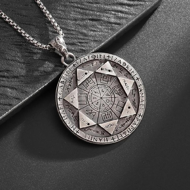 Delicate Seven Archangels Occult Necklace Trendy Alloy Neck Accessory Fit Casual And Formal Attire