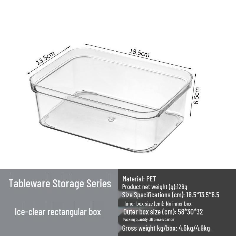 Food-Grade Refrigerator Storage Box with Lid for Kitchen Items