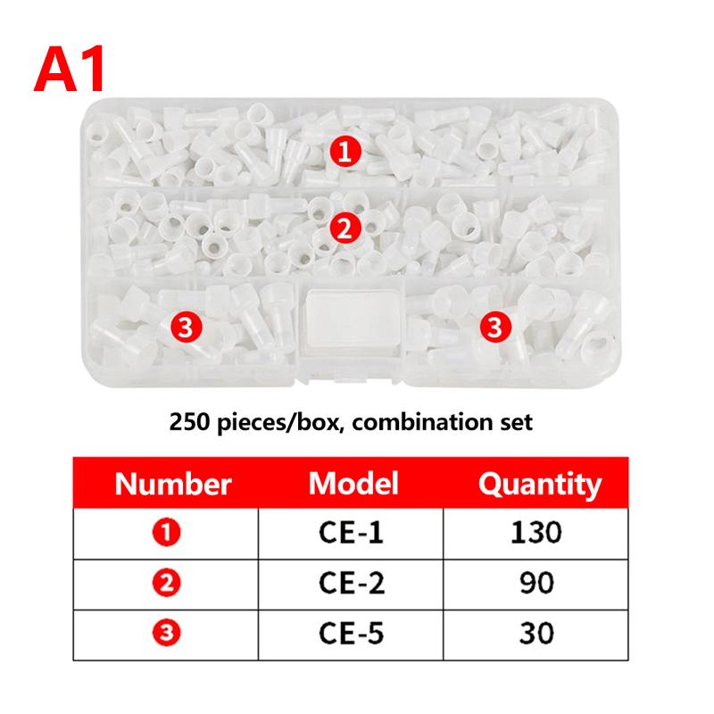 100/250Pcs Nylon Insulated Closed End Crimp Terminals Connectors Kit 22-16/16-14/12-10 Gauge Crimp Caps for Electrical Wiring