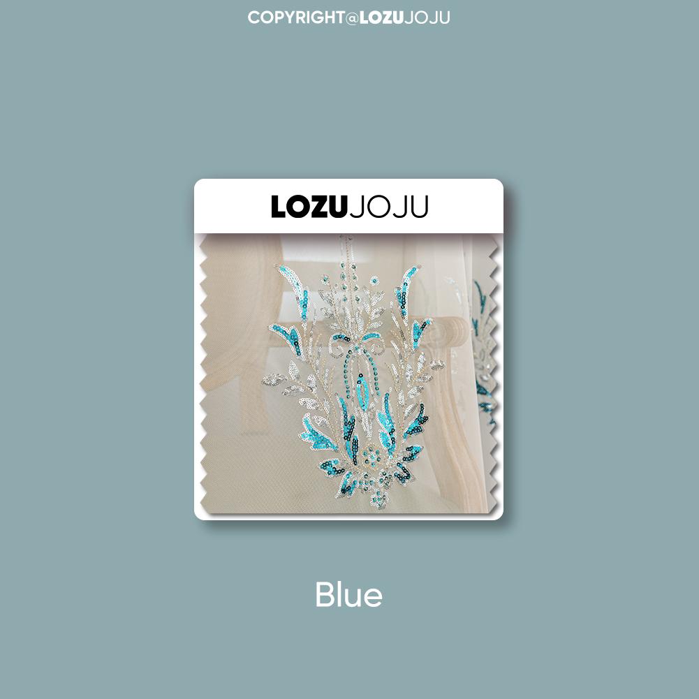 1PC European Transparent Luxury Handmade Pearl Embroidered Sheer Curtains for Living Room Bedroom Home Decor LOZUJOJU