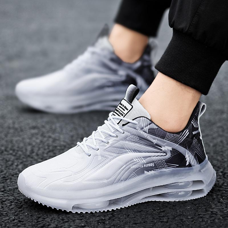 Trendy brand sports shoes men's and women's summer breathable mesh casual running shoes air cushion shock absorption thick sole heightening dad shoes