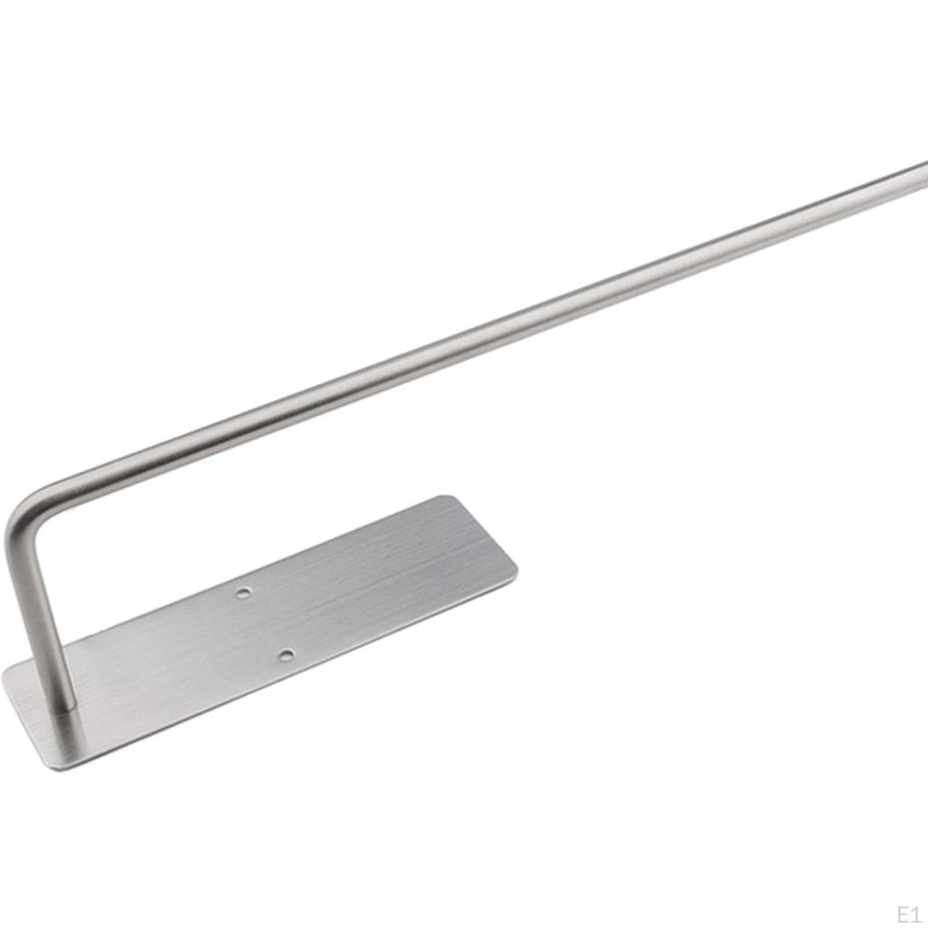 Roll Paper Holders Under Cabinet Towel Rack for Kitchen Hotel Bathroom Square Argent