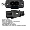 Presa di corrente a forma di 8 con spina maschio C8 rimovibile AC 250 V 2,5 A Facile installazione a parete o per elettrodomestici Presa per uso commerciale domestico