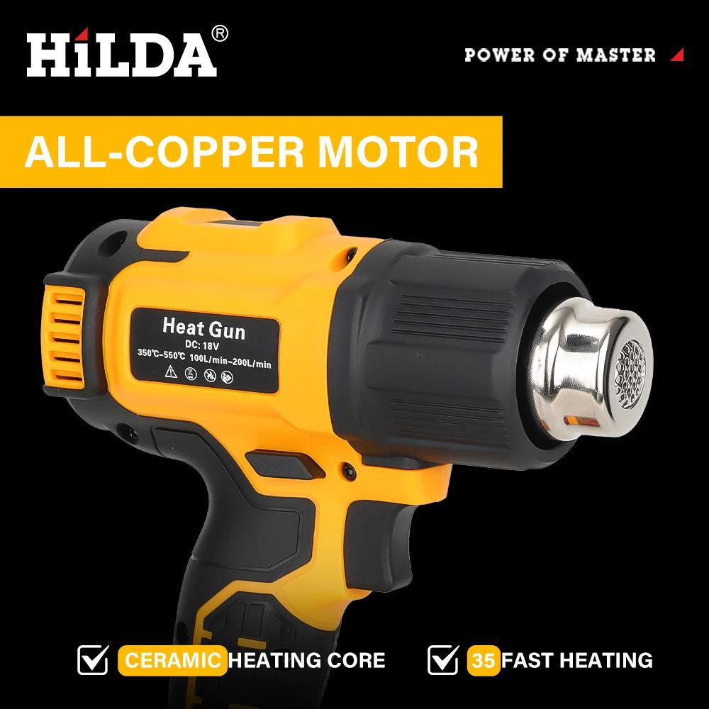Industrial Wireless Hot Air Gun with Large Lithium Battery for Heat Shrink Film and Plastic Welding