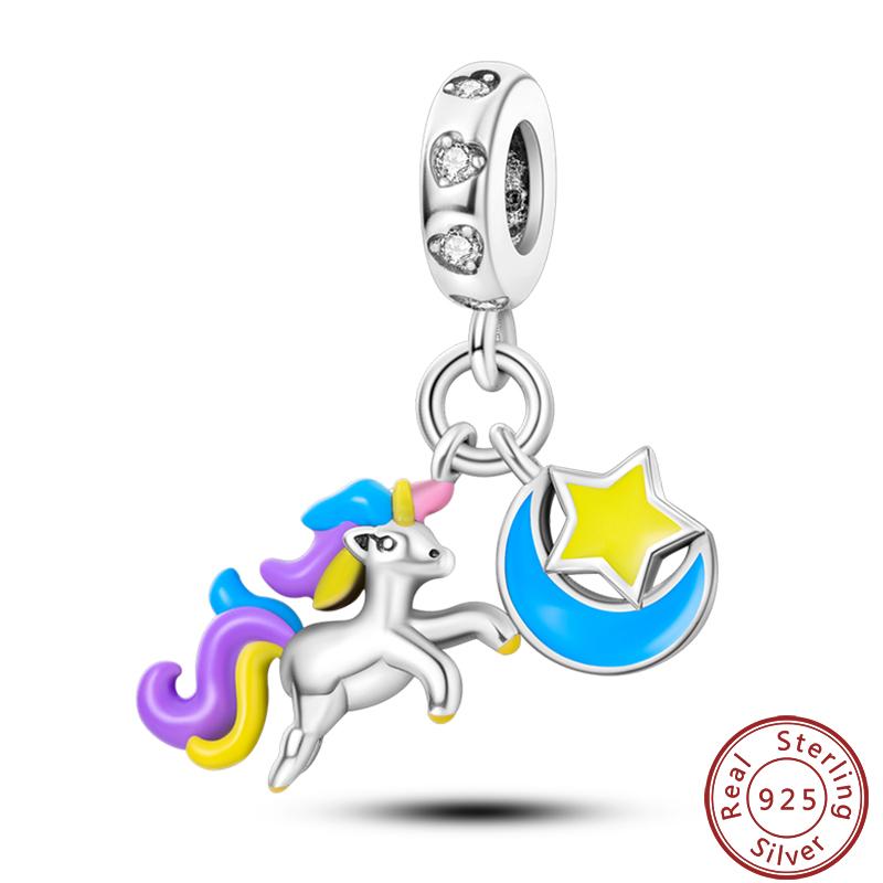 Dreamy Unicorn Series Copper Rainbow Cloud Dreamy Color Charms Beads 3Mm Diy Fine Jewelry Making