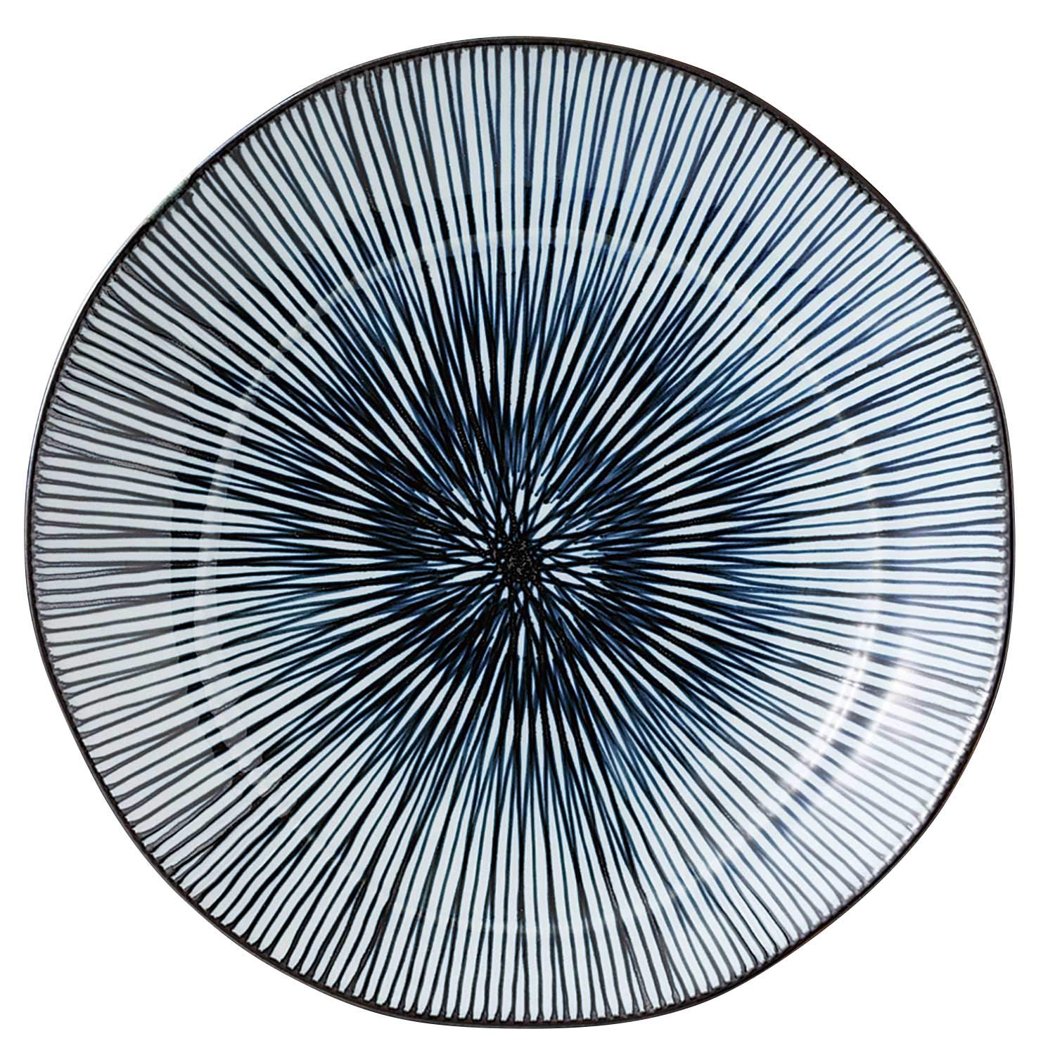 

Hasami ware Fukumine kiln hospitality plate 25cm old dyed Tokusa 390050 approx.