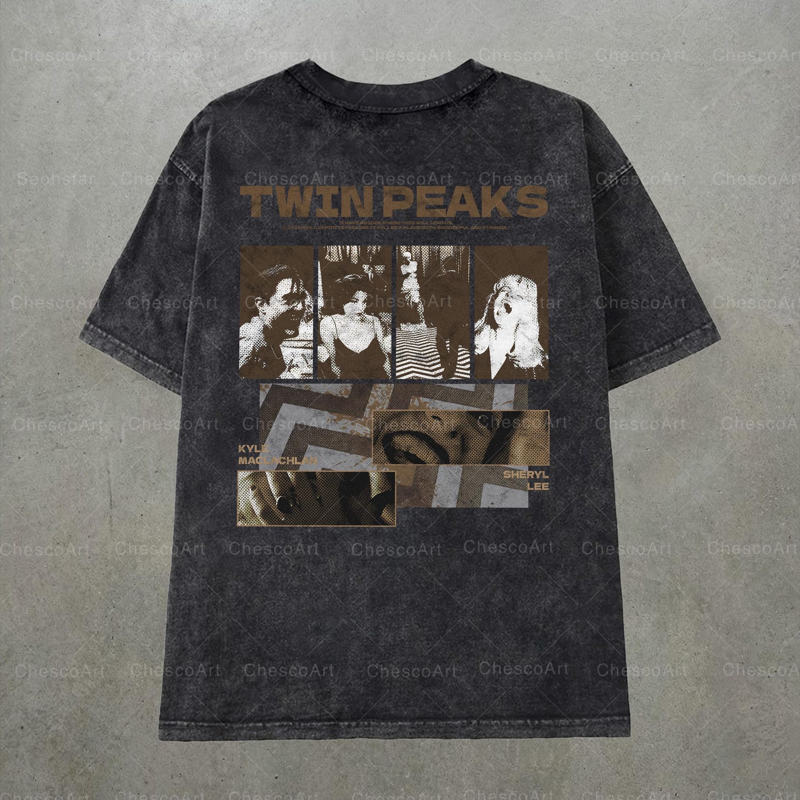 Twin Peaks Graphic T-Shirt, 90s TV Show, Vintage Movie Tee S