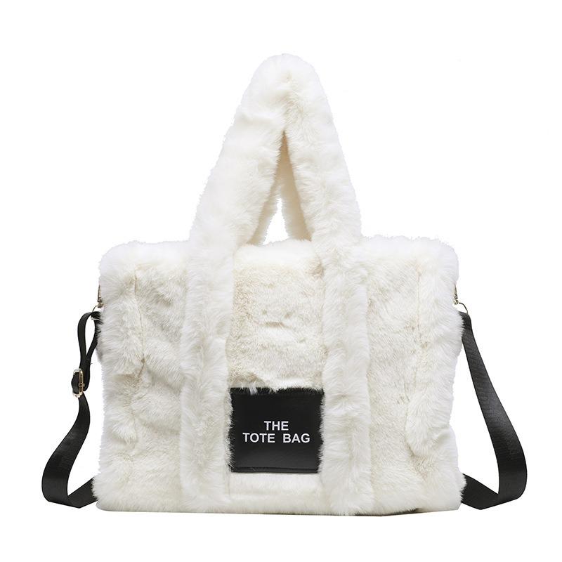 Autumn and Winter New Plush Bag Women's Bag Portable Tote Bag Large Capacity Shoulder Crossbody Hair Bag