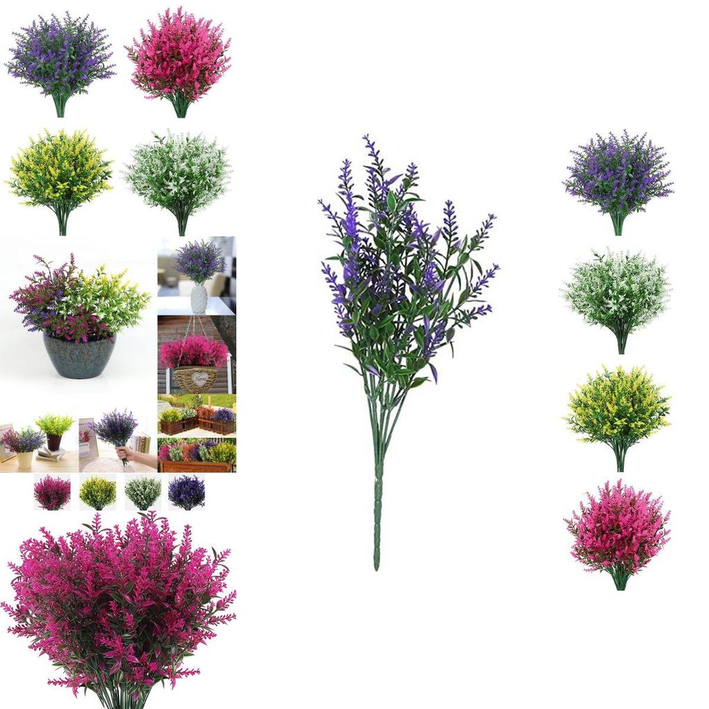 Lifelike Lavender Artificial Flowers For Elegant Garden Porch And Window Decor