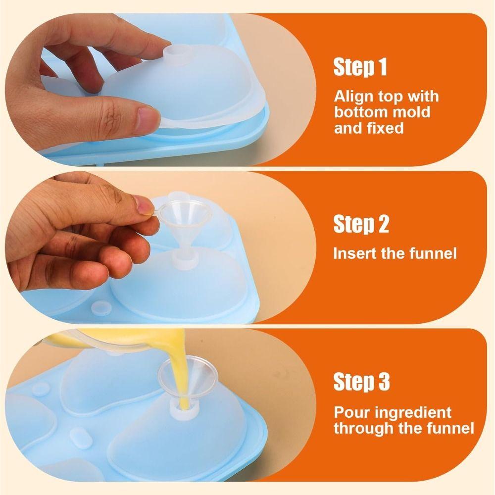 with 2 Funnels Fruit Pudding Mango Molds Silicone Decoration Mould Supplies  Baking Pastry