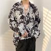 Heren bloemenoverhemd - Japanse en Koreaanse stijl, lente/herfst, trendy retro Hong Kong-stijl, casual all-match jas