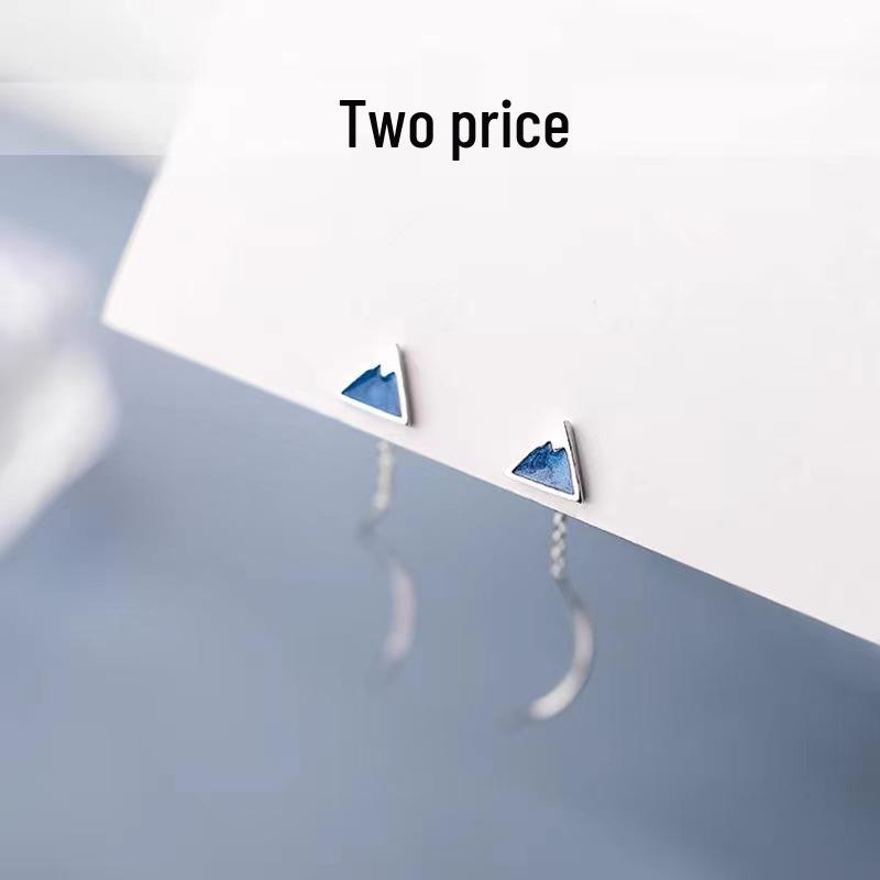 2024 Hot Summer Style: 925 Sterling Silver Snow Mountain Tassel Earrings for Women
