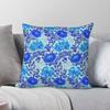 William Morris Chrysanthemums Denim Blue Pillowcase Polyester Linen Velvet Pattern Decorative Throw Pillow Car Cushion Cover
