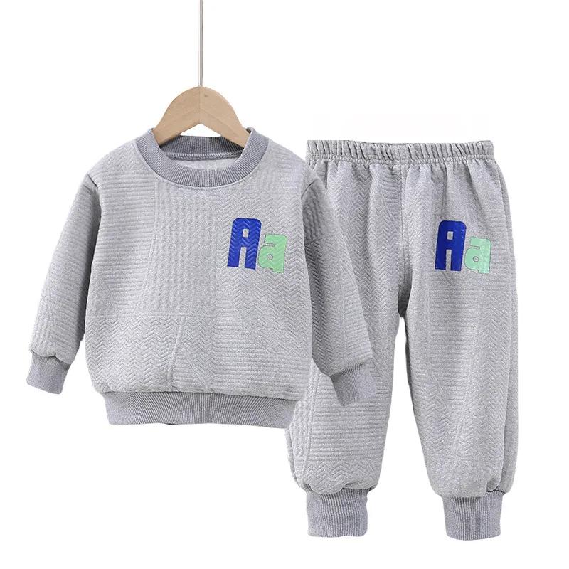Spring  Autumn Long Sleeved Hoodie Two-piece Set Boys and Girls Hoodie Set Children's Leisure Set Baby Casual Tracksuit