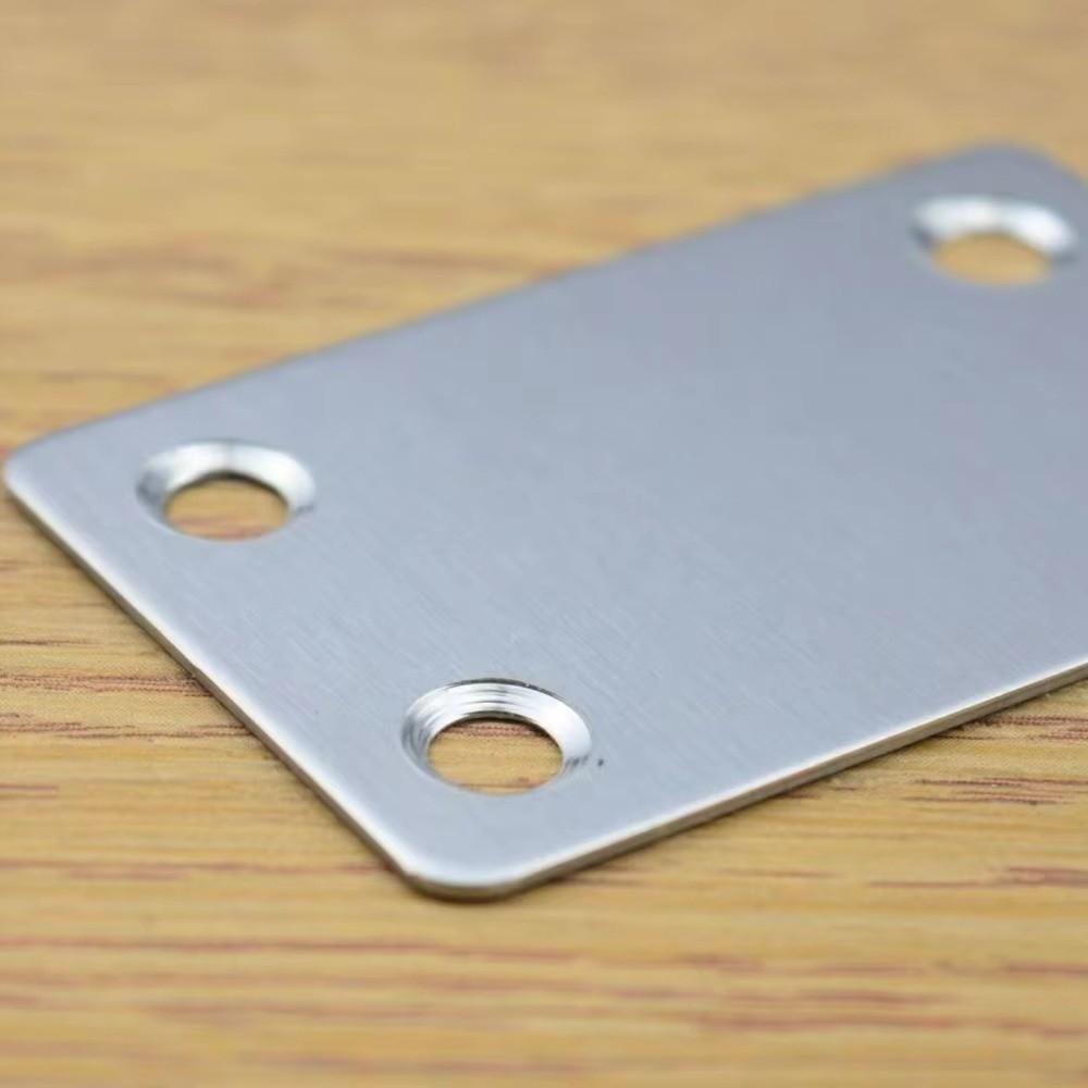 10pcs Stainless Steel Right Angle Bracket Straight Four Hole Fixed Angle Bracket Thicken Furniture Fasteners For Shelves Cbinets